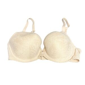 Wacoal Bra Size 32DD Lace Finesse Floral Contour Underwire UW Beige